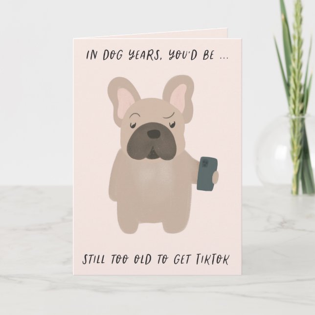 Hunde Jahre Tanzen Hunde Funny Birthday Card Karte (Vorderseite)