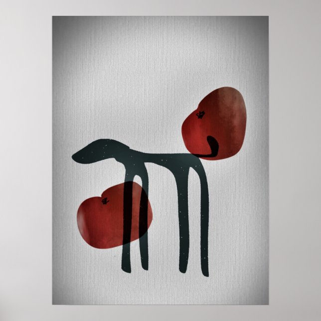 Hunde japanische Kunst Poster (Vorne)