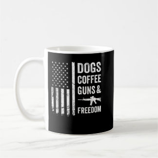 HUNDE KAFFEE GUNS & FREEDOM - Funny Pro Gun Amerik Kaffeetasse