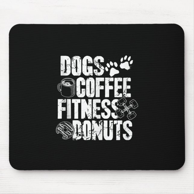 Hunde Kaffee Ness Donuts Gym Feinschmecker Workout Mousepad (Vorne)