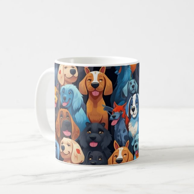 Hunde Kaffee-Tasse Kaffeetasse (Vorderseite Links)