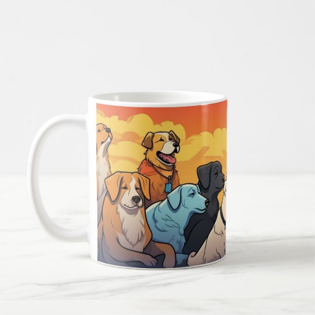 Hunde Kaffee-Tasse Kaffeetasse (Links)