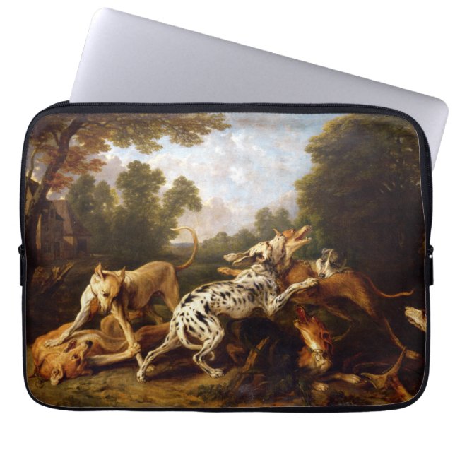Hunde kämpfen (von Frans Snyders) Laptopschutzhülle (Vorderseite)