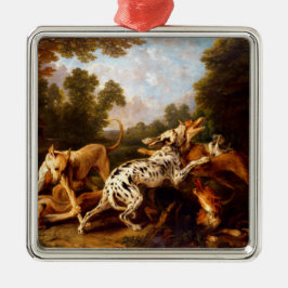 Hunde kämpfen (von Frans Snyders) Ornament Aus Metall