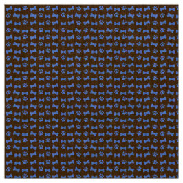 Hunde Katze Blauer Pfoten Druckbogen Krawatte und  Stoff