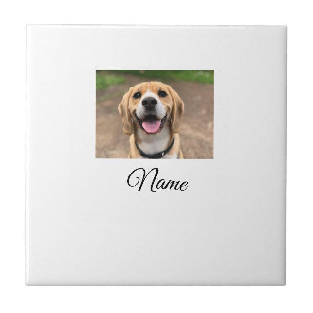 Hunde Katze Foto hinzufügen Haustiername cu benutz Fliese (Vorderseite)