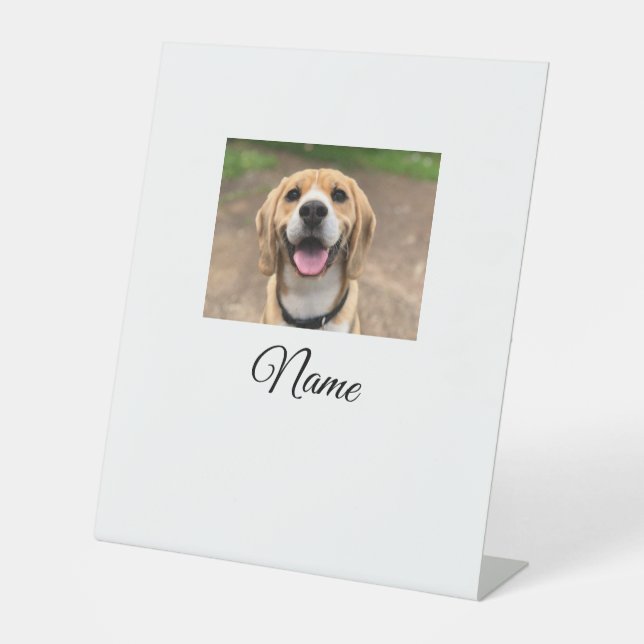 Hunde Katze Foto hinzufügen Haustiername cu benutz Sockelschild (Vorderseite)