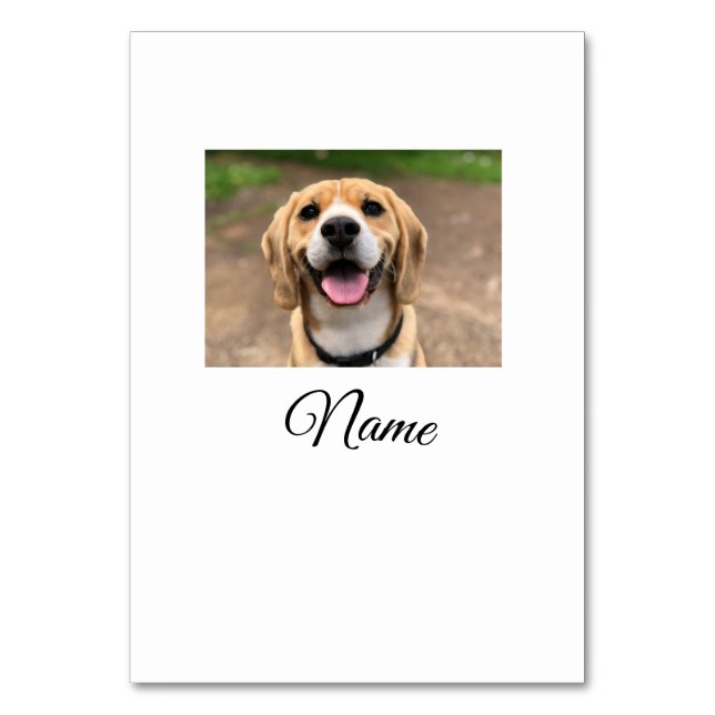 Hunde Katze Foto hinzufügen Haustiername cu benutz Tischnummer (Vorderseite)