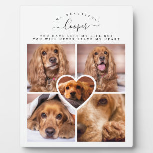 Hunde Katze Pet Loss Geschenk - Foto Collage Grid  Fotoplatte