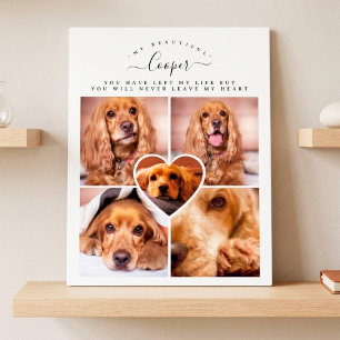 Hunde Katze Pet Loss Geschenk - Foto Collage Grid Fotoplatte