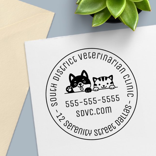 Hunde Katze Tierklinik Runde Permastempel (Von Creator hochgeladen)