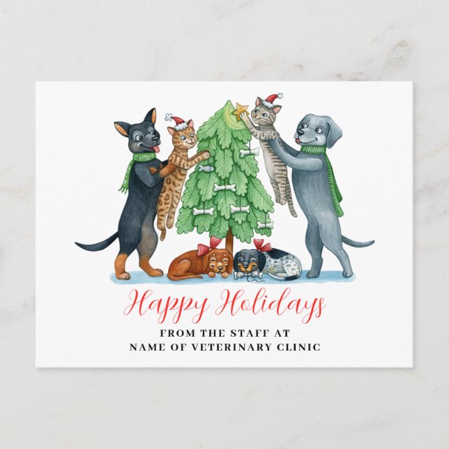 Hunde Katze Veterinärklinik Weihnachten (Vorderseite)