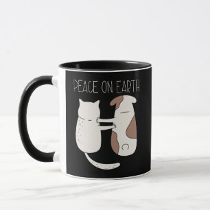 Hunde Katze Weltfrieden Tasse