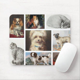 Hunde Katzen Haustiere 8 Foto-Porträt-Collage Ande Mousepad