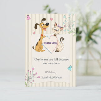Hunde- & Katzengeschlecht Enthüllung Dankeskarte