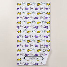 Hunde Knochen PY Graffiti Style Name Handtuch