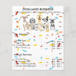 Hunde Konfetti Regenbogen Flyer
