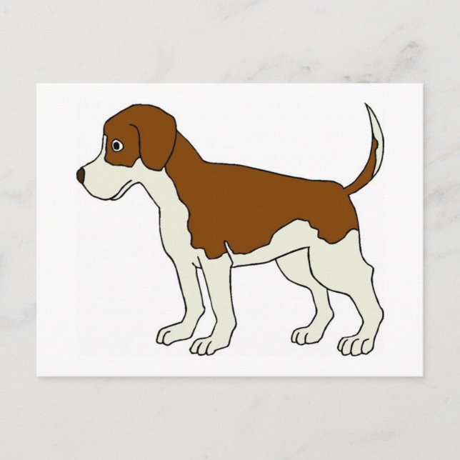 Hunde-Kontur Postkarte (Vorderseite)