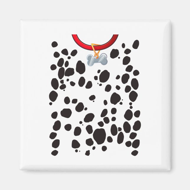 Hunde Kostüme Dalmations Spots Puppy Print Hallowe Magnet (Vorne)