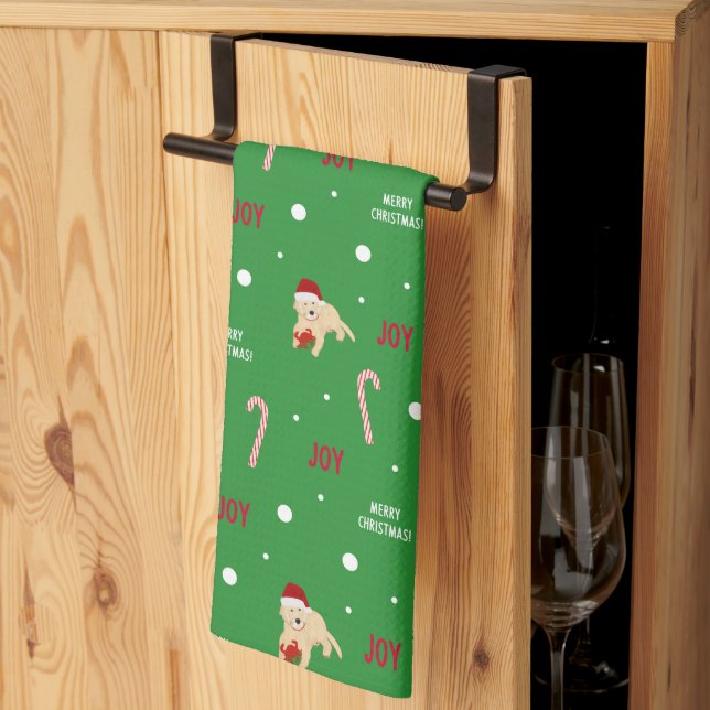 Hunde, Krebse, Kanisterne Weihnachtsküche Handtuch (Drittel gefaltet)