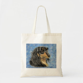 Hunde Kunst - Langhaarige Dackel Art Marcus Tragetasche