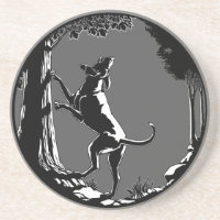 Hunde Kunst trinken Küste jagen Hunde Untersetzer