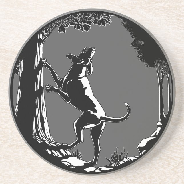 Hunde Kunst trinken Küste jagen Hunde Untersetzer (Vorne)