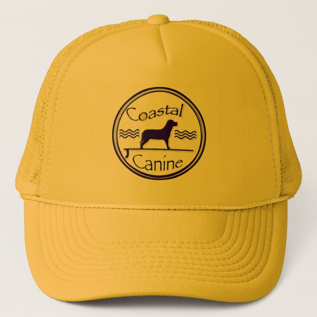Hunde- Küstenlogo Truckerkappe (Vorderseite)