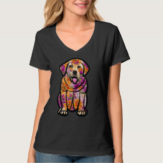 Hunde Labrador Retriever in Blume Doggie Flor T-Shirt