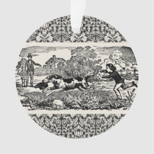 Hunde laufen antike Haustierkunst viktorianische A Ornament