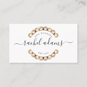 Hunde laufen.Hunde sitzen, Hunde pflegen im Goldbu Visitenkarte