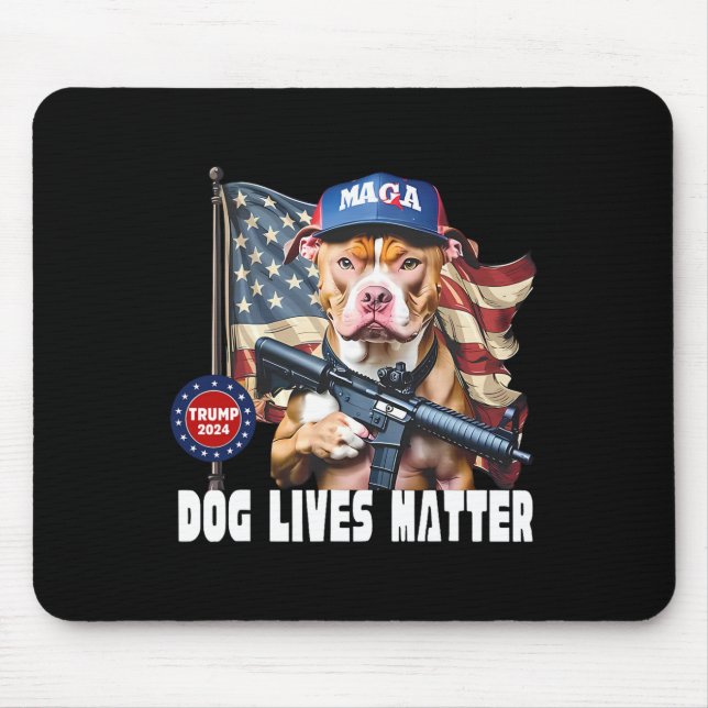Hunde leben Problem Funny 2024 Hunde stimmen Trump Mousepad (Vorne)