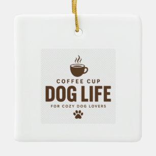 Hunde-Lebens-Ornament in Form einer Kaffeetasse fü Keramikornament