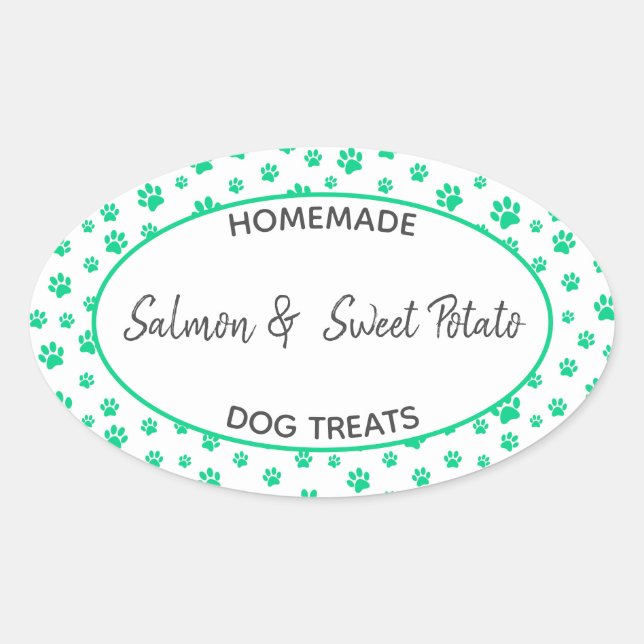 Hunde-Leckerei Ovaler Aufkleber (Vorderseite)
