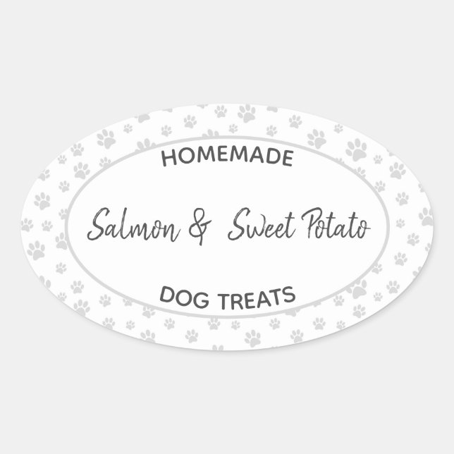 Hunde-Leckerei Ovaler Aufkleber (Vorderseite)