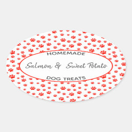 Hunde-Leckerei Ovaler Aufkleber