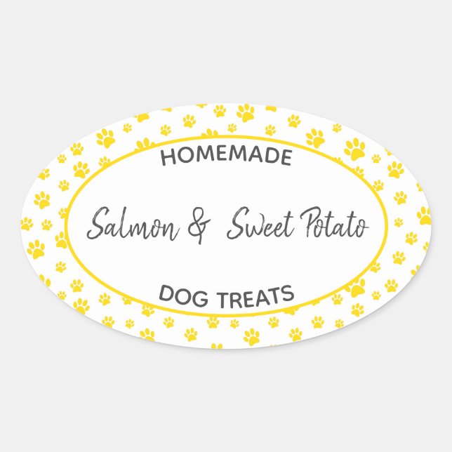 Hunde-Leckerei Ovaler Aufkleber (Vorderseite)