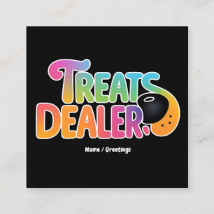 Hunde Leckereien Händler Eigentümer Hund Lover Fun Quadratische Visitenkarte