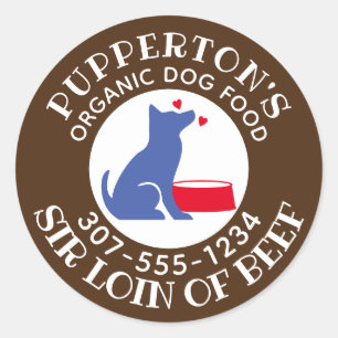 Hunde Leckereien Haustierfutter Koch Runder Aufkleber