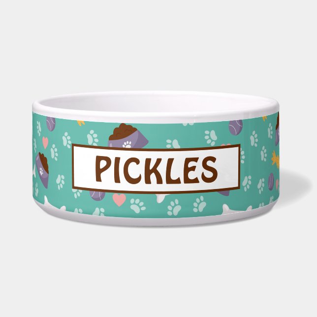 Hunde Leckereien und Pfoten Hausschale Napf (Vorderseite)