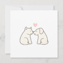 Hunde-Liebe-Flat-Card