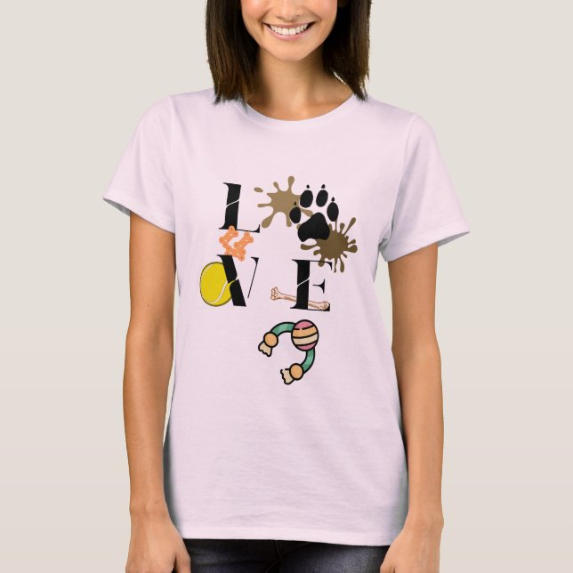 "Hunde-Liebe" Frauen T-Shirt (Vorderseite)