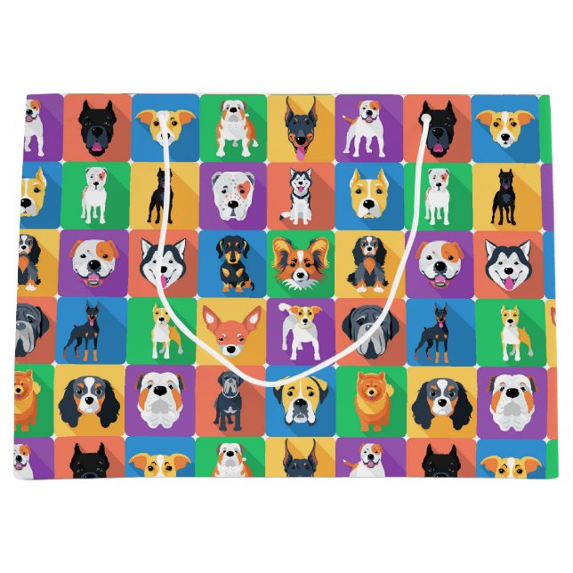 Hunde Liebe Geschenktasche Große Geschenktüte (Vorderseite)