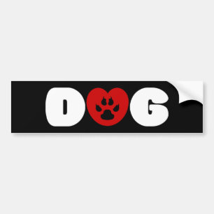 Hunde Liebe Herz Autoaufkleber