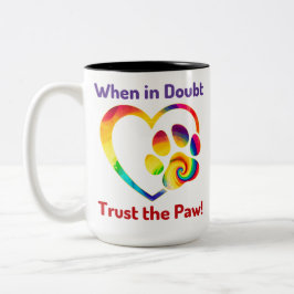 Hunde Liebe Herz drucken farbenfroh Hund Lover Zweifarbige Tasse