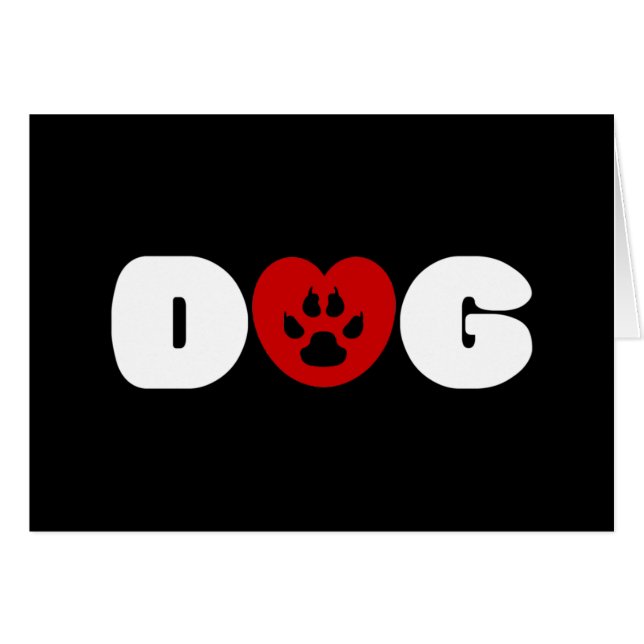 Hunde Liebe Herzgrusskarte (Vorderseite (Horizontal))