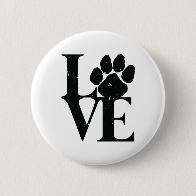 Hunde Liebe Hunde Button (Vorderseite)