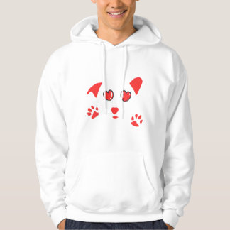 Hunde-Liebe-Minimal-Line-Art – süße Valentins-Kuns Hoodie