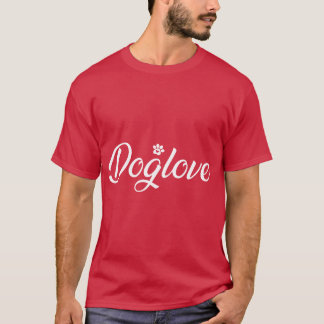 Hunde Liebe mit Hunde-Paw-Retro-Freunden T-Shirt