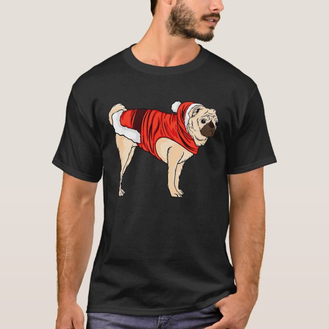 Hunde Liebe Niedlich Pitbull Hat Ugly Christma T-Shirt (Vorderseite)